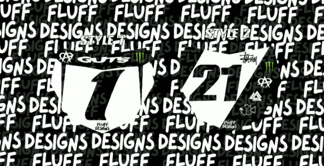 Racing Seires MotoCutz Number Plate decal